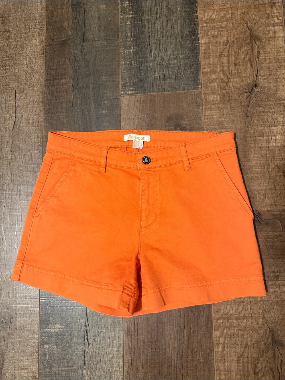 Barbour Women's Bright Orange Bermuda Shorts
